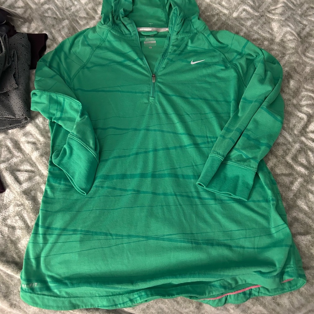 Nike Emerald Green Half-Zip Hoodie